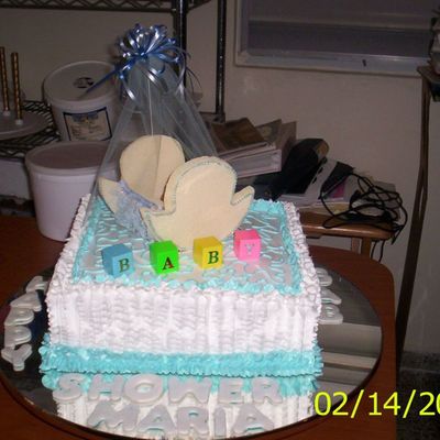 Square Cake With A Styro Foam Center Piece