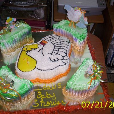 The Stork Baby Shower Cake