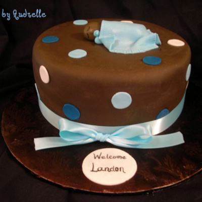 Blue And Brown Baby Shower