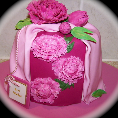 Pink Peony Cake