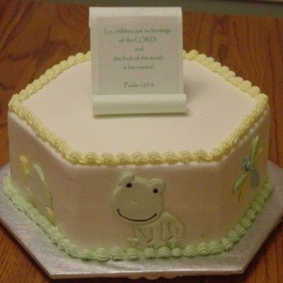 Froggy Tales Baby Shower Cake