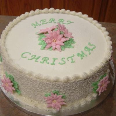 Christmas Poinsettia Cake