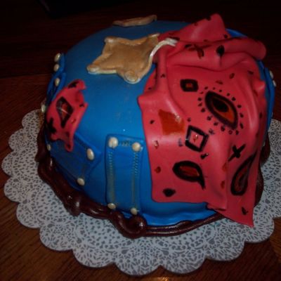 Cowboy Denim Cake