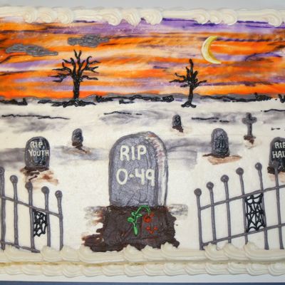 Over The Hill Graveyard Cake
