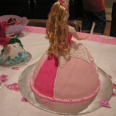 Back View Of Sleeping Beauty Princess Cake