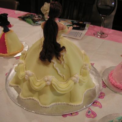 Back View Of Belle Princess Cake