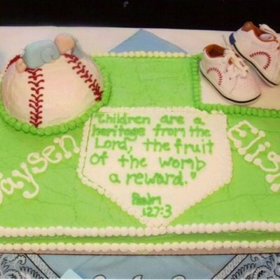 Baseball Boy Baby Shower Cake