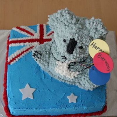 Koala Bear Sitting On An Australian Flag