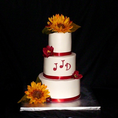 Red White Wedding Cake