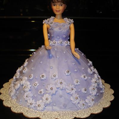 Purple Barbie Cake