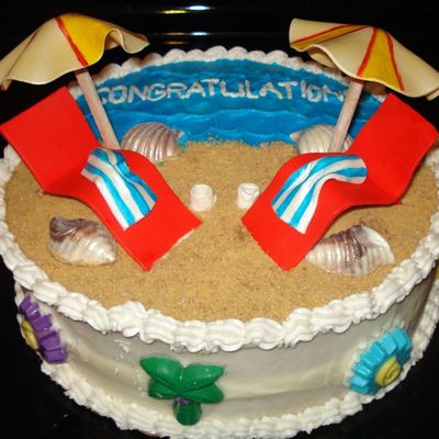 Beach Wedding Shower Cake