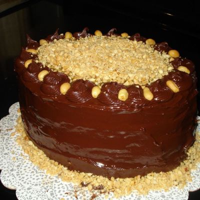 Peanut Butter Chocolate Birthday Cake