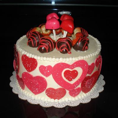 Happy Valentine's Bailey's Chocolate Cake With Bailey's Chocolate Filling