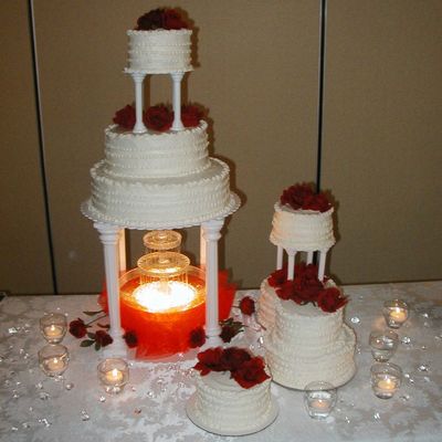 Ruffled Cake W/fountain