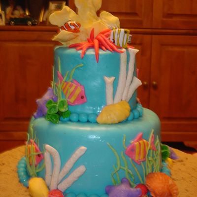 Caitlin's Coral Reef Birthday Cake