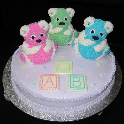 Baby Bears Shower Cake