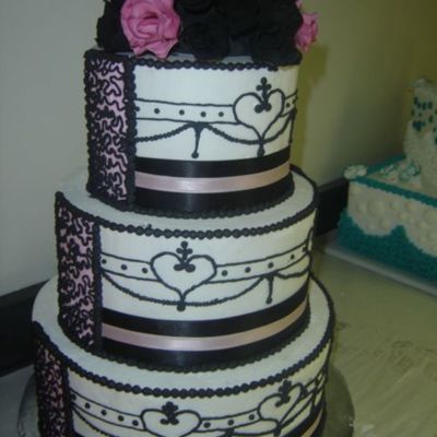 Close Up Of First Practice Wedding Cake