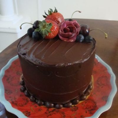 Poured Ganache And Fresh Fruit