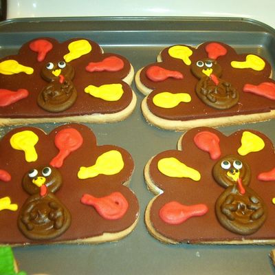 Thanksgiving Cookies (Turkeys)