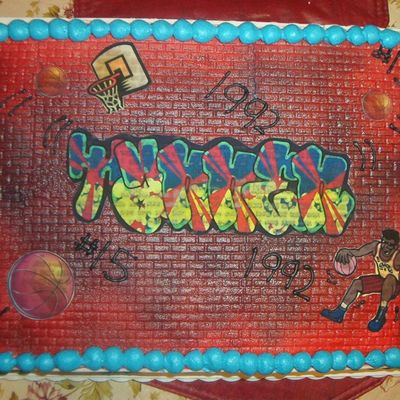 Graffiti Wall Cake