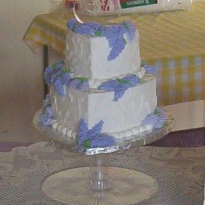 A Close Up Of Lilac Cake