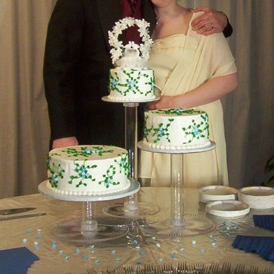Simple Blue Flower Cake