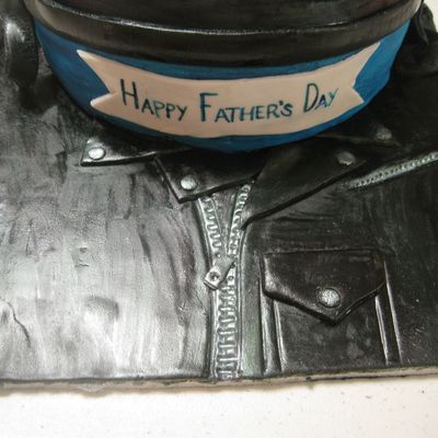 Leather Jacket Cake Board