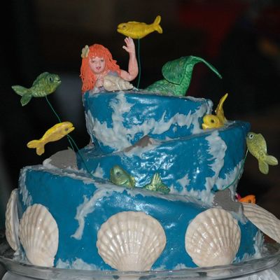 Mermaid Swimming With Fish