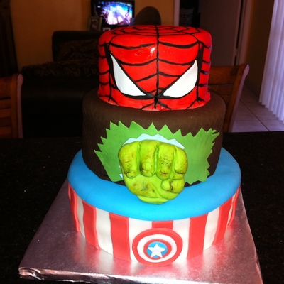 Marvel Comics Spiderman, Hulk, Captain America