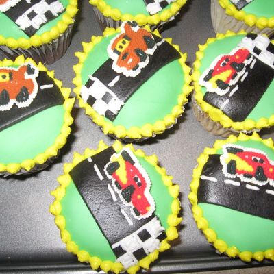 Disney Cars Fondant Cupcakes