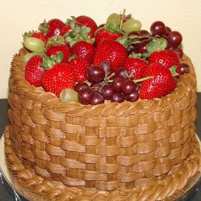 Chocolate Basket With Fruit