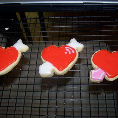 First Decorated V-Day Cookies