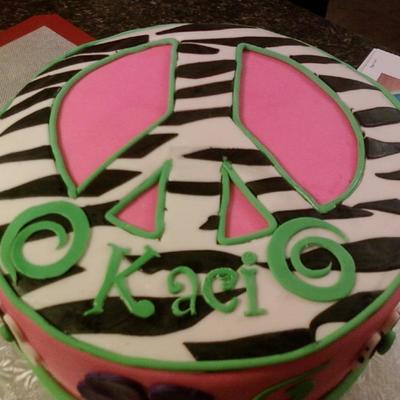 Peace Sign Cake