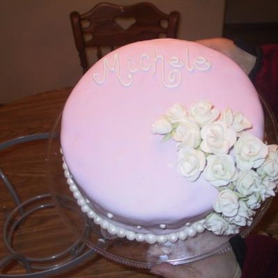 My First Time Fondant Rose Cake