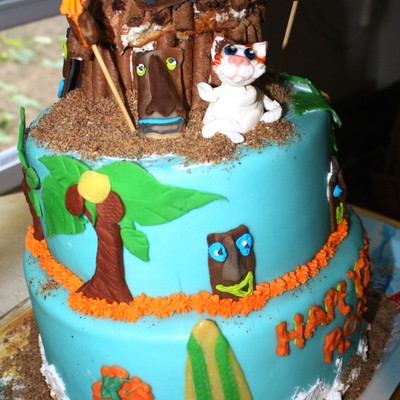 Luau Theme Cake