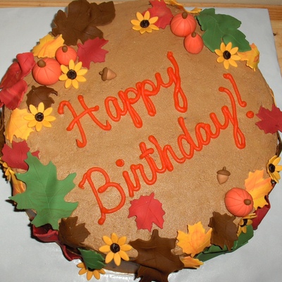 Fall Birthday Cake