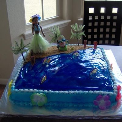 Hula Cake 5Th Birthday Party