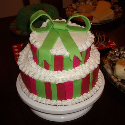 Striped Fondant Cake