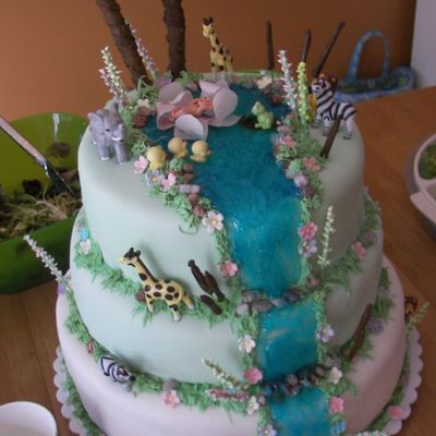 Waterfall Baby Shower Cake
