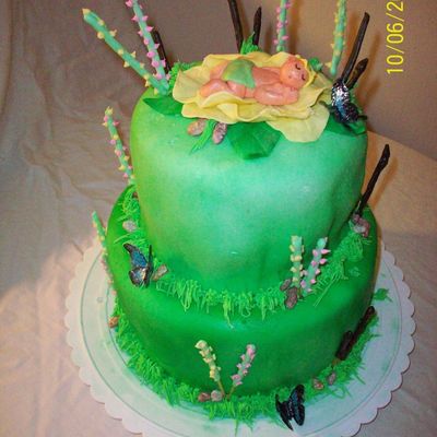 Sleeping Baby Shower Cake