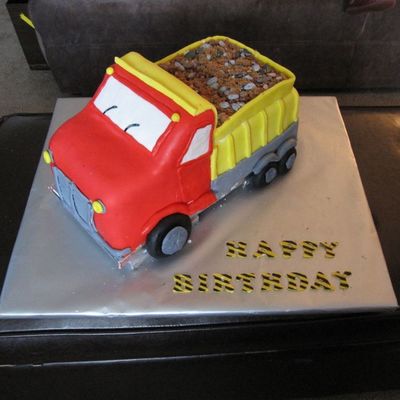 Dump Truck Birthday Cake