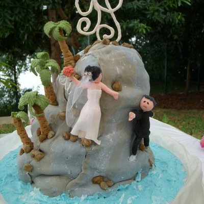 Rock Climbing Wedding Cake