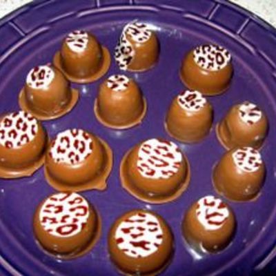 Cake Balls With Chocolate Transfer Sheet
