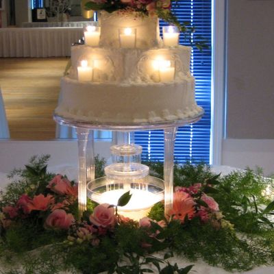 Candle Lit Wedding Cake