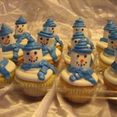 Snowman Cupcakes