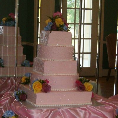 Pink Wedding Cake