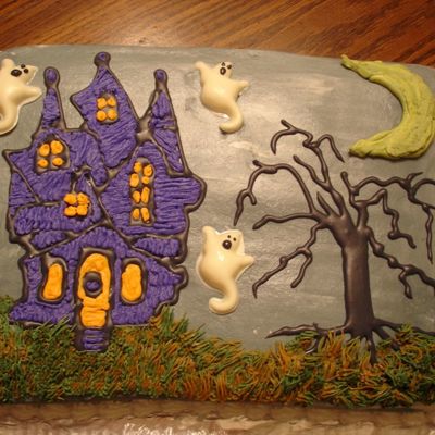 Spooky House Cake