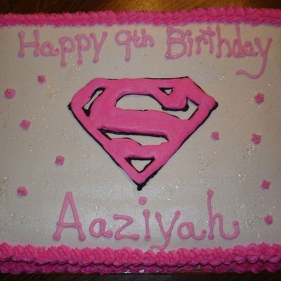 Supergirl Birthday Cake