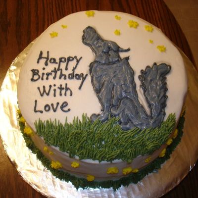 Wolf Birthday Cake
