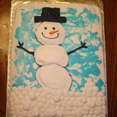 Winter Snowman Cake